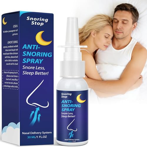 VEXWOLQ Anti Snoring Spray, Anti Snoring Devices, Effective & Fast Snoring Solution for Better Sleep, Helps Open The Throat & Airway During Sleep, 1 Floz