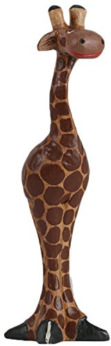ART-CRAFT Holz Giraffe Holzschnitzerei Holzfigur bemalt Miniatur H:20cm