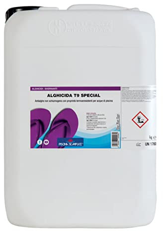 Lapi - 25 kg Alghicida T9 Liquido Non Schiumogeno. Per Contrastare L'Insorgere Delle Alghe In Piscina E Come Trattamento Di Mantenimento. Prodotto in Italia da Azienda certificata