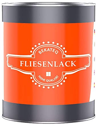 BEKATEQ 1K Fliesenlack für Boden- und Wandfliesen, 1L Schokoladenbraun seidenmatt I Fliesenfarbe für innen & außen I Hohe Deckkraft, gute Haftung in Küche, Bad, Keller, Flur