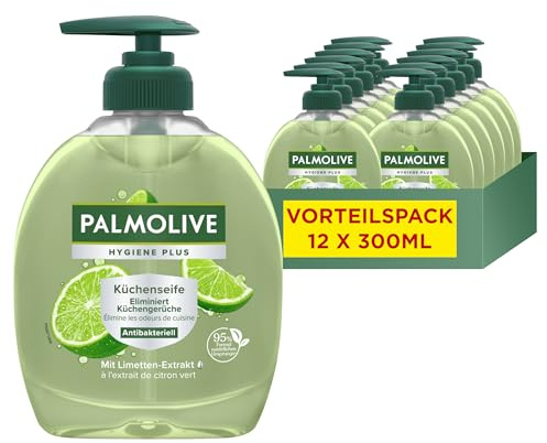 Palmolive tvål hygien kök 12 x 300 ml – flytande handtvål med limedoft för skonsam rengöring av händerna