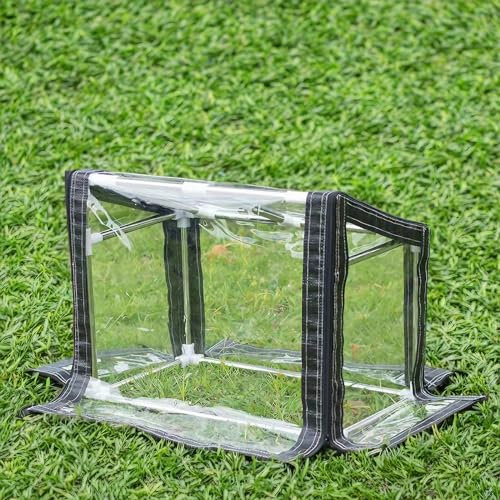Mini Serra da Tavolo, Tenda per Fiori Portatile, Copertura in PVC Trasparente, Design del Tetto Spiovente, Capannone Antipioggia per Piante Grasse per Giardino, Interno, Esterno, Cortile 70 * 50cm