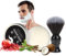 Shaving Soap for Men - Shaving Cream Soap with Shaving Brush- Shaving Soap with Coconut Oil - Dense Foam Shaving Kit for Men - Travel Mens Soap Bar - Rich Lather for the Smoothest Shave