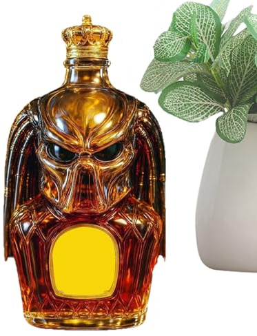 -Likörflaschen – 300 ml Klarglas-Dekanter | Nachfüllbarer Getränkebehälter mit luftdichtem Deckel, leere Spirituosenflasche für Whiskey, Wein, Wodka, Rum, Zuhause, Bar, Party, kommerzielle