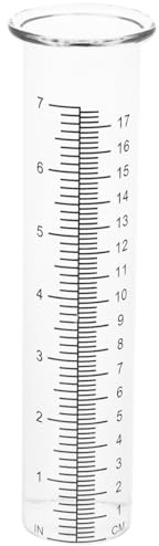 Didiseaon Lot De 2 Pluviomètres en Verre Tube À Essai Gradué 8.27In Cylindre De Mesure des Précipitations Clair pour Jardin Agriculture Et Suivi Météorologique