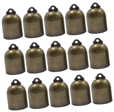 SEWACC 20 Pezzi Campanellini in Ottone Vintage Bronzo Classico Sonoro per Decorazioni Natalizie Campane Vento e Progetti DIY Pendenti per Albero di Natale e Artigianato Festivo