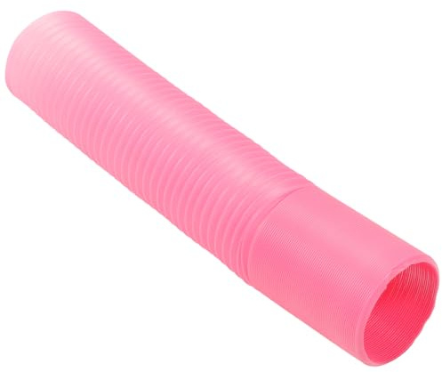 HOUDERCO Tunnel Giocattolo Pieghevole per Criceti e Porcellini D'india, Tubo in Plastica Rosa Leggero per Esercizio e Riposo, Facile da Trasportare per Animali Piccoli