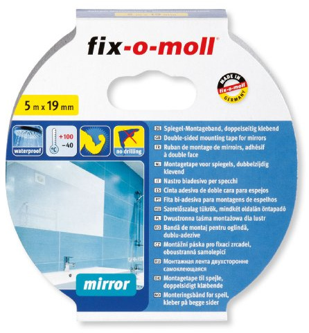 fix-o-moll Spiegel-Montageband 5 m 19 mm selbstklebend weiß, 3563056