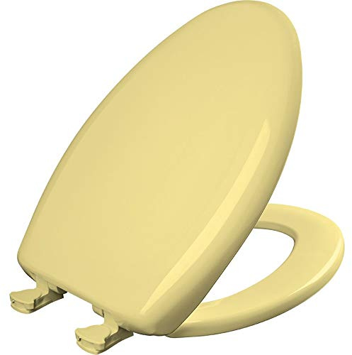 Bemis 1200SLOWT 211 Slow Sta-Tite Elongated Closed Front Toilet Seat, Yellow