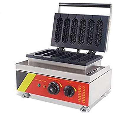 Cgoldenwall Np-527 6 pcs Commercial Hot Dog gaufrier Grill à Hot Dog gaufrier électrique Muffin gaufre machine No-stick Waffle Baker torréfié tiges de maïs machine 110 V/220 V CE