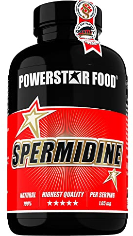 Powerstar Spermidine 90 Kapseln vegan - 1800mg Weizenkeime hochdosiert | Keine künstlichen Zusätze - hohe Bioverfügbarkeit und Bioverfuegbarkeit - laborgeprüft - Herstellung nach IFS