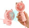 Portable Handheld Fan, Mini USB Hand Fan with Rechargeable Battery and 3 Speeds, Cute Personal Small Electric Fan for Girls/Women/Kids, Pocket Fan Foldable Standing, Summer Holiday Travel Essentials
