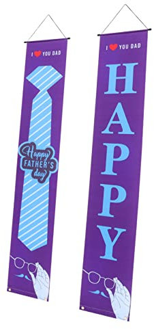 ABOOFAN Wandbanner Vatertagsthemen Vatertags-girlande Aus Polyester Dekorative Wandfahne Türhänger Für Partydekoration Foto-requisiten Für Familienfeiern