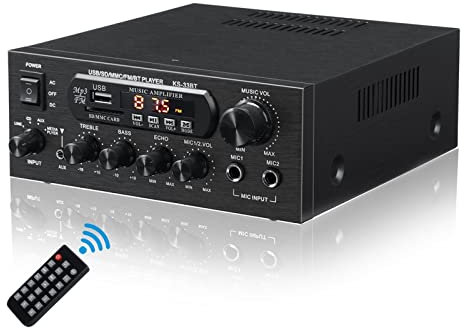 Amplificatore audio per auto Amplificatore digitale Hifi Stereo LED Amplificatori digitali Scheda di memoria USB Aux Radio FM 2x450W Amplificador Gamma completa