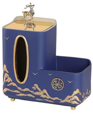 Kosmetiktücher Box Taschentuchbox-Abdeckung, chinesischer Harz-Taschentuch-Papierhalter, Ornamente, Couchtisch-Organizer for Badezimmer, Schlafzimmer, Büro für Esszimmer Badezimmer Schlafzimmer