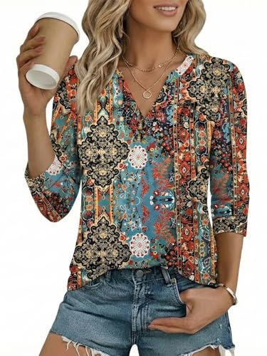 Cuptacc Camisas Mujer Ligero Camisetas Casual Jersey Ligero Blusa Mujer Manga Larga Impresa Y2K