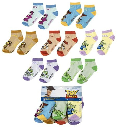Pack calcetines tobilleros Toy Story para uso diario y deporte – Pack calcetines tobilleros suaves y transpirables para zapatillas y calzado casual
