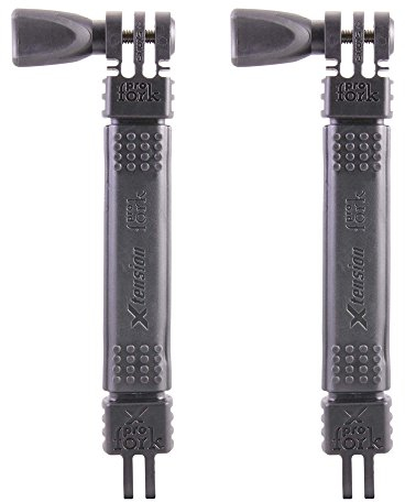 iSHOXS Xtension Neo M | Bras Flexible 2x15 cm pour caméras GoPro, DJI, Insta360 | Adaptateur créatif pour VTT, Moto, vélo, Outdoor | Léger, Robuste, Angles dynamiques