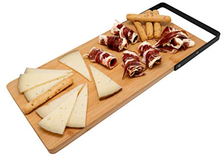 NERTHUS FIH 804 - Bandeja de Bambú para Aperitivos, Servir Snacks, tamaño Grande