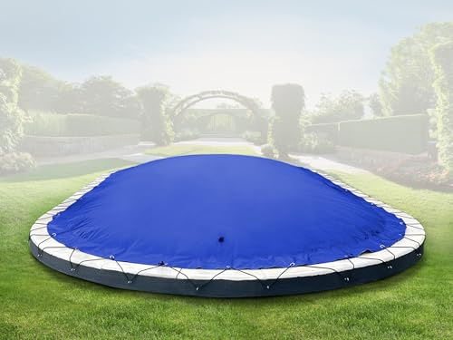 AirDeluxe Cubiertas hinchables ovaladas Cubiertas para Piscinas de Lona de camión (7,00m x 3,50m, Azul)