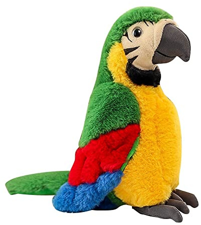 Pájaro Loro de peluche, 25 cm, bonito guacamayo, regalo de cumpleaños, cojín decorativo para habitación infantil