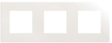 SIMON 270 Marco Enchufe Triple Pared Blanco Bastidor Incluido