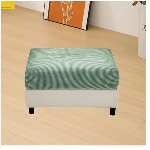 ILiemao Bezug Hocker Quadratisch/Rechteckig 30x40/60x70/100x120 cm Hocker überzug Schonbezug Bezug für Fußhocker Stretch Ottomane Abdeckung Hockerabdeckung(G1,60-70 cm/24-28 in)