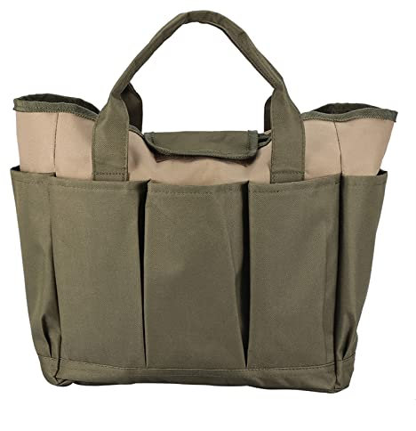 Garten-Tragetasche, Oxford-Gartenwerkzeugtasche mit Mehreren Taschen, tragbare Gartenwerkzeug-Organizer-Tasche, robuster Werkzeugset-Halter für Gartenarbeit im Innen- und