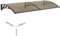 Tenda da finestra per porta a baldacchino, 101,6 x 101,6 cm, tende da sole per porte esterne in policarbonato, copertura per porta del patio, tenda da sole, protezione da raggi UV, pioggia, neve, luce