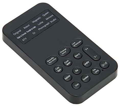 Dispositif de Changeur de Voix, Mini Machine à Effets Sonores pour Téléphone Gaming KTV DJ Noir