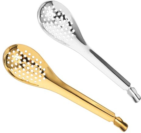 MAGICLULU Ergonomischer Schlitz-servierlöffel 2er-set Wiederverwendbar Schlitzlöffel für Salat Obst Meeresfrüchte