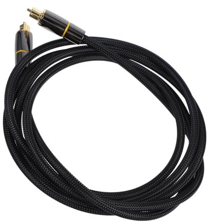 KOMBIUDA Optical Digital Audio Cord 2m Black Nylon 5.1 Channel Cable