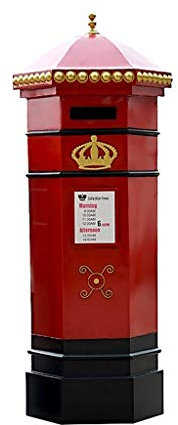 RUHEN Buzón de Correos Vertical Estilo Americano de Metal para Exteriores, buzón de Seguridad para casa, Multicolor Opcional