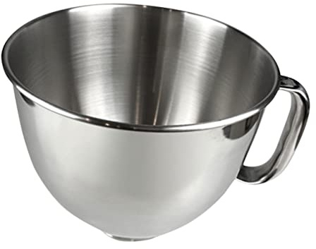 FUNOMOCYA Mélangeur à Acier Bol Fond Inoxydable Plat en Facile 5l et Verser Compatible Lave-vaisselle pour Mixeur Batteur Ménager
