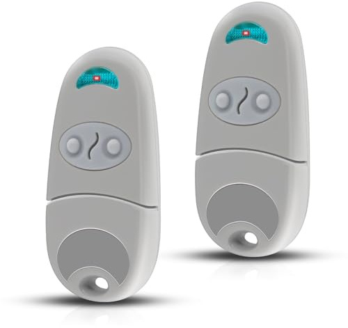 Mando a distancia puerta 433,92 MHz para reemplazo y familia, 2 canales de clonación rápida 50 m, alcance, compatible con TOP-432EV/TOP-432EE/TOP-432NA (paquete de 2)