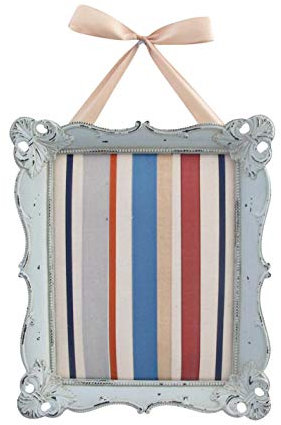 elbmöbel Memoboard antik Newsholder Kartenhalter Cottage Memotafel Bilderrahmen (blau, 33x28x4)