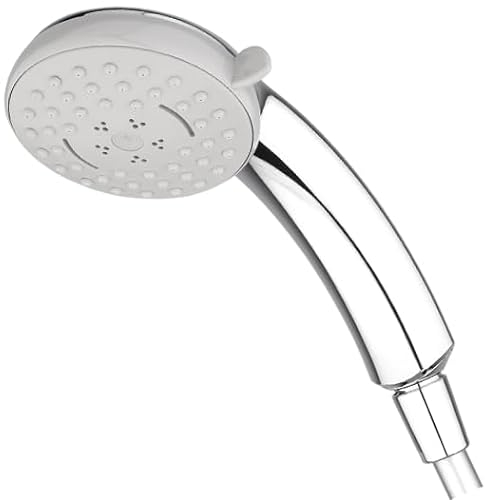 Schläfer | 8195000 Duschkopf Handbrause - Handbrause München, 3-strahligt, Antikalk -Duschbrause, Chrome, MADE IN GERMANY, Brausekopf Silber, Wassersparen, Regendusche und Massage Funktion