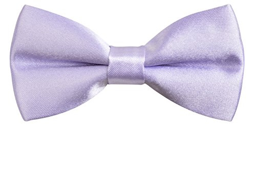 Alizeal Boys Pre-tied Bow Tie Solid Color Fancy Plain Adjustable Party Birthday Kids Bow Tie, Lilac