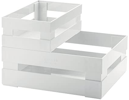 Guzzini Set 2 Cassette Kitchen Active Design, Bianco, 30.5 x 22.5 x h19.5 cm