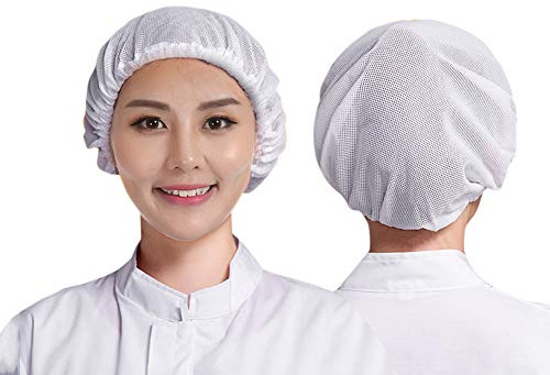 3 St Kock Servitör Nät Keps Elastiska Hårnät för Catering Industriell Verkstad Kök Bomullskeps Bouffant Restaurang Återanvändbar Justerbar Mat Service Hår Hatt