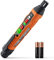 Gasmelder, TopTes PT177 Gaslecksuchgerät mit Akustischem und Visuellem Alarm, Gasdetektor zum Auffinden von Brennbares Gas wie Methan oder Propan für Wohnmobil, Haus (Inklusive Batterie x2) - Orange
