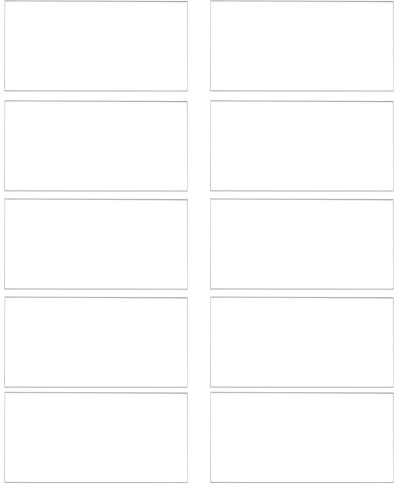 sourcing map Lot de 20 marque-places rectangulaires en acrylique transparent pour décoration de table, cartes de nom, cartes de mariage, 8,9 x 5,1 cm