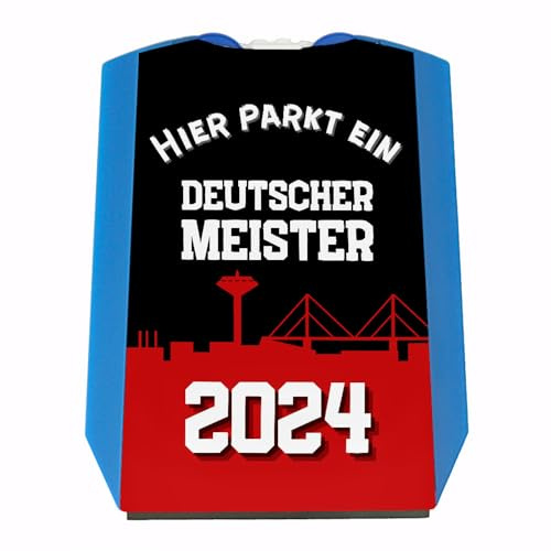 speecheese Leverkusen Parkscheibe mit Spruch Hier parkt EIN Deutscher Meister 2024 Für Leverkusen-Fans Fußball-Liebe am Rhein Meisterschale NRW-Liga Triumph