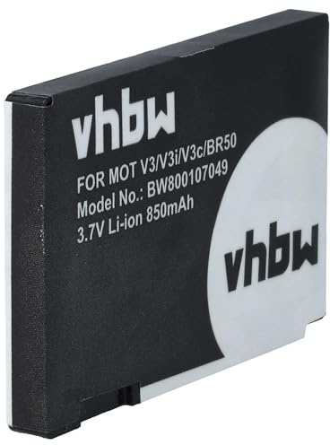 vhbw Akku Ersatz für Motorola 22320, 77732, BA700, BR50, SNN5696B, SNN5696, SNN5696A für Handy Smartphone Telefon (850 mAh, 3,7 V, Li-Ion)