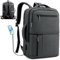 Clufar Rucksack Herren Multifunktion Laptop Rucksack 15,6 zoll Wasserdicht mit USB Ladeanschluss Business Arbeit Backpack Grau Anti Diebstahl Laptoprucksack Daypack für Weekender Arbeit Reisen,Grey