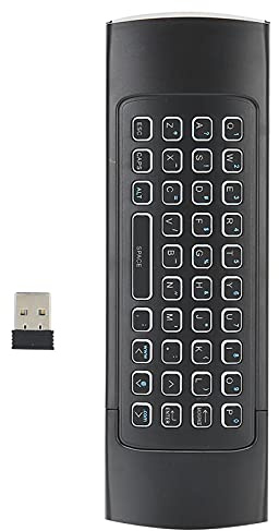 CHEOTIME Tastiera mini, tastiera retroilluminazione a 6 assi 2.4G Sensore a infrarossi a infrarossi a doppio lato wireless Controllo telecomando per proiettore Android TV Box