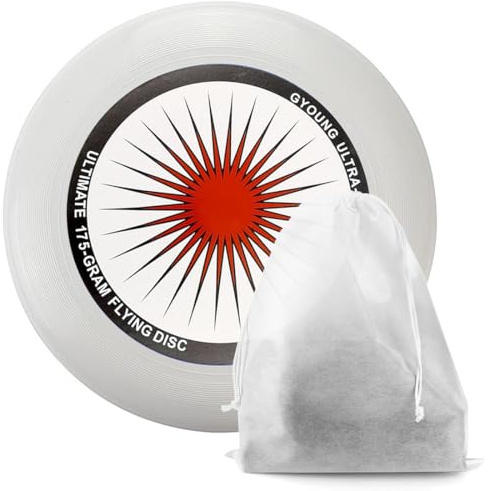 Fisbee, anello volante, disco da lancio professionale, per adulti, bambini, sport, giochi e divertimento all'aperto, adatto sia per professionisti che per giocatori casual, 175 g, rosso+borsa