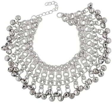 DOKRIN Bracelets de cheville pour femme,Ornements de pied de cheville à pompon de cloche de plage de style ethnique rétro pour femmes