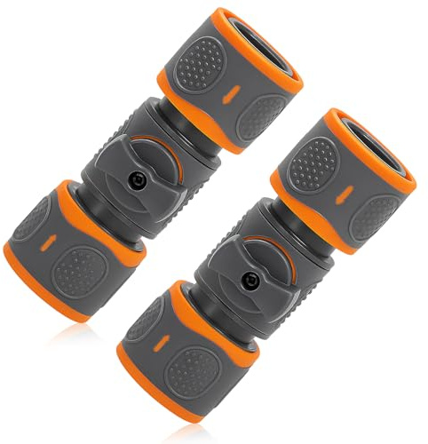Lunpoem 2PCS Connecteurs de Tuyau à Double Connexion Rapide 16mm, Raccords étanches en Plastique Durable pour arrosage, Irrigation de Jardin, Potager, pelouse et Petites exploitations agricoles