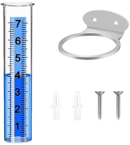 Opilroyn Pluviómetro para Exteriores - Medición, Escala Grande, de jardín anticongelante Pluviómetro Duradero para Exteriores Que Mide fácilmente la Lluvia en Jardines, céspedes y Campos. I